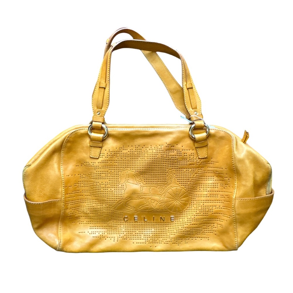Celine Yellow Boston Tote